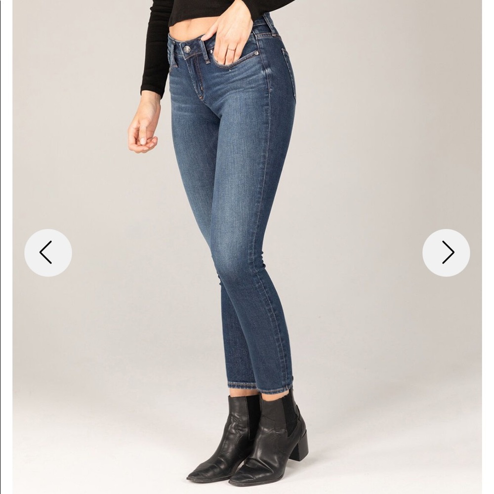 Silver skinny jeans